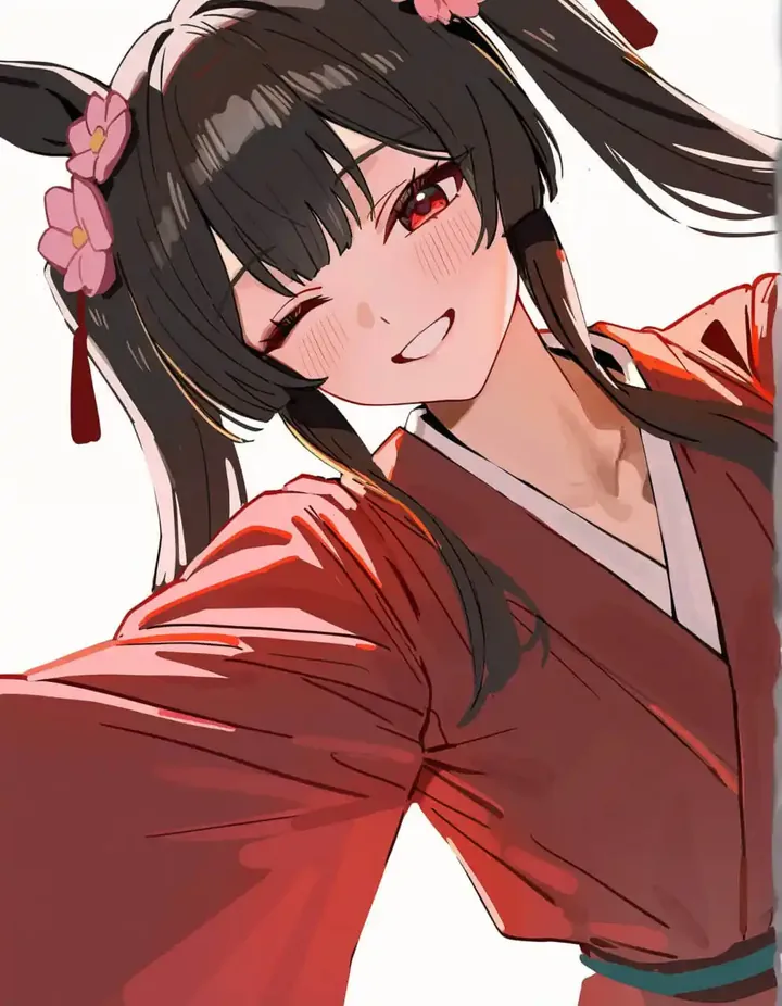 风月公开封面：红衣二次元人物插画