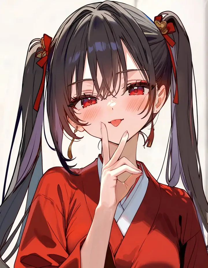 风月公开封面：红衣二次元人物插画