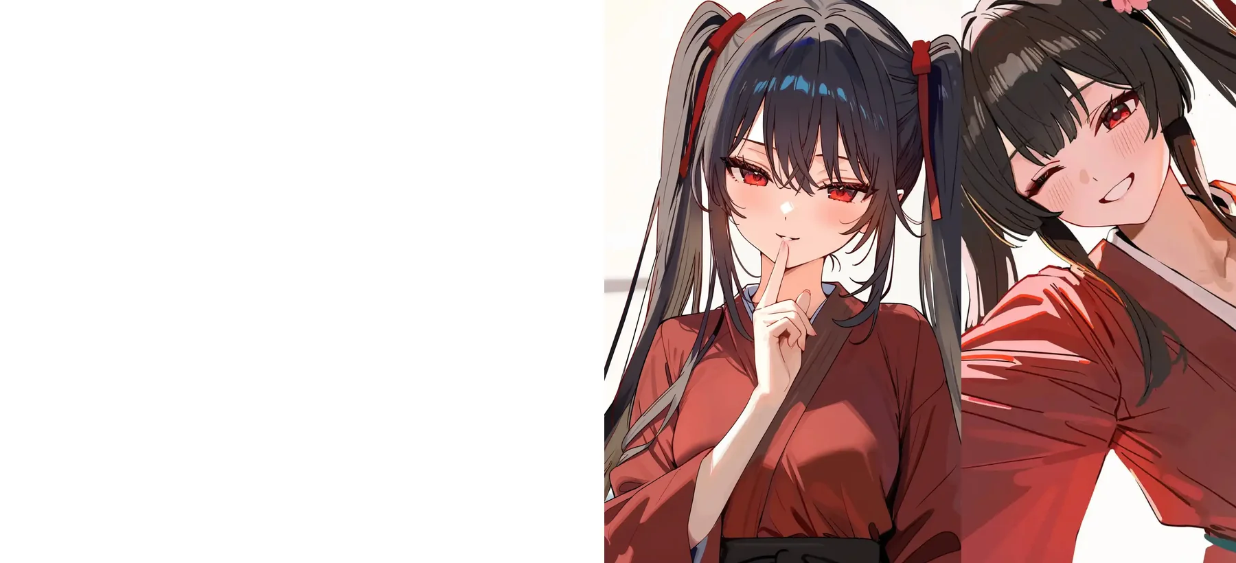 风月公开页面的红衣二次元人物封面插画